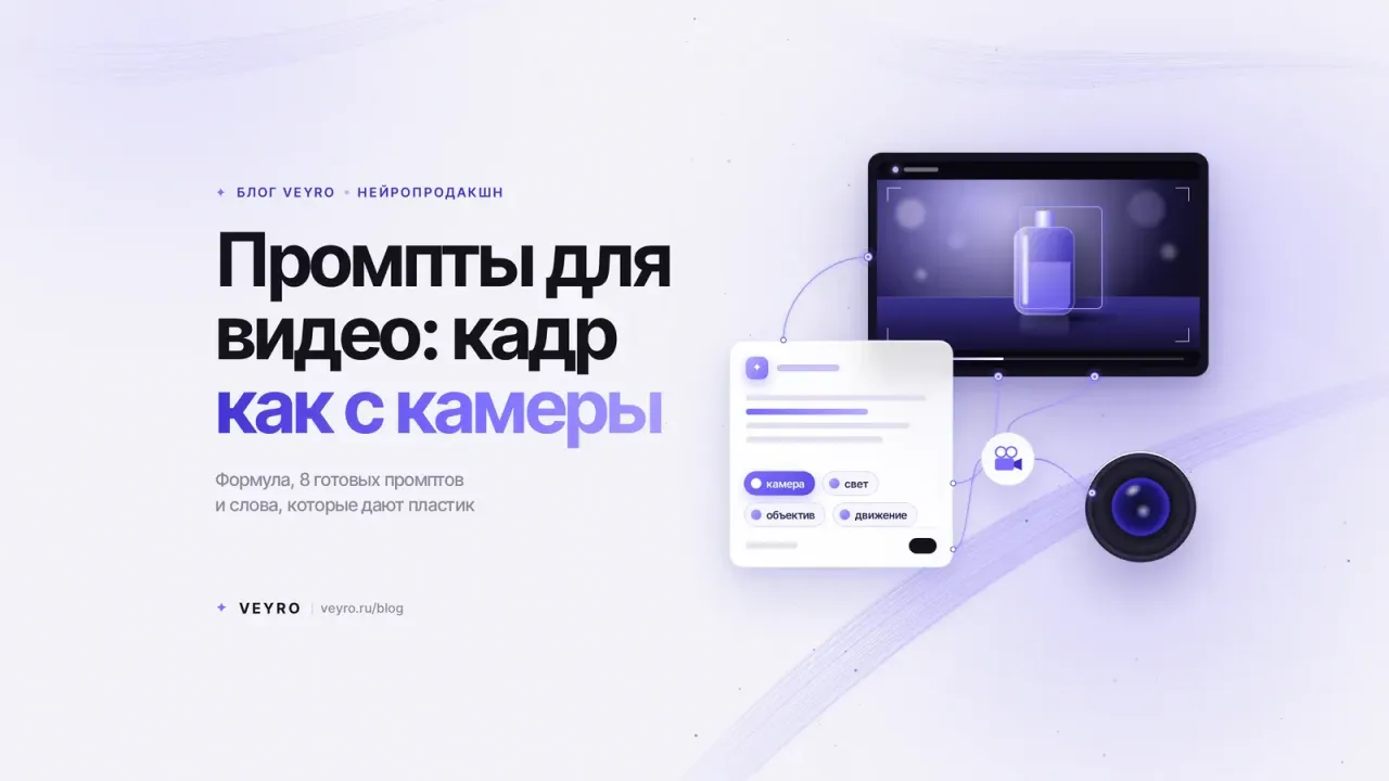 Промпты для видео: формула кадра «как с камеры» без пластика