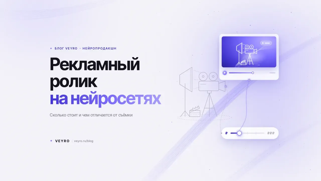 Рекламный ролик на нейросетях: сколько стоит и чем отличается от съёмки